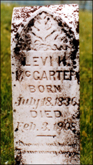 Headstone of Levi Hickman McCarter