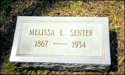 Headstone of Melissa Senter