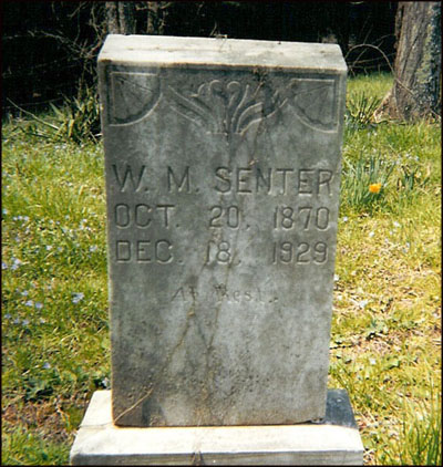 Headstone of Wiley McClure Senter