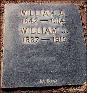Headstone of William A. and James William 'Will' McCarter