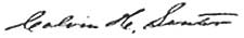 Signature of Calvin Senter