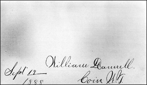 William Damrell Signature